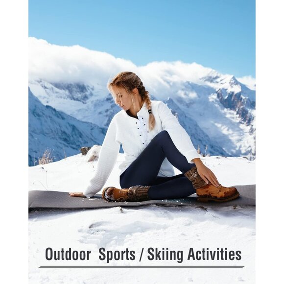 Winter Warm Fleece Lined Navy Leggings Women Thick Thermal Velvet Tights Wear - Picture 6 of 6